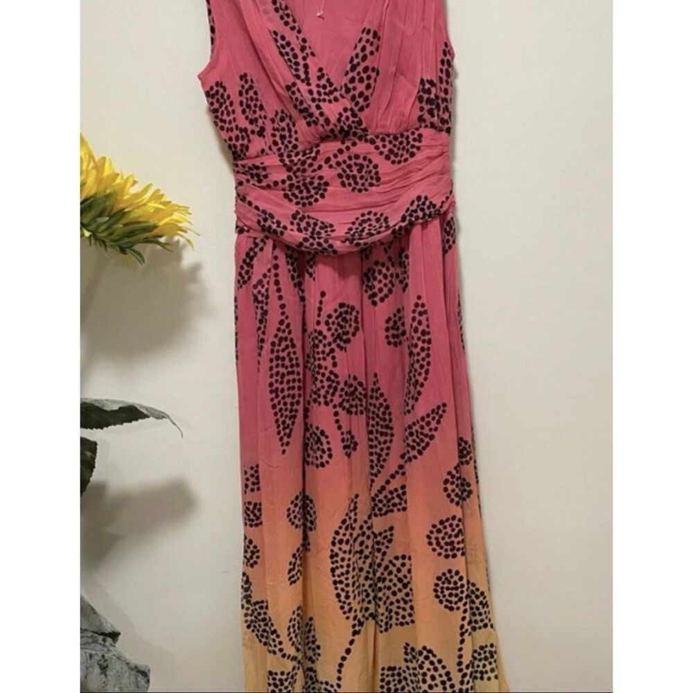 New Anthropologie Verb by Pallavi Singhee V-Neck Ombre Maxi Dress Sz XS - Picture 5 of 7